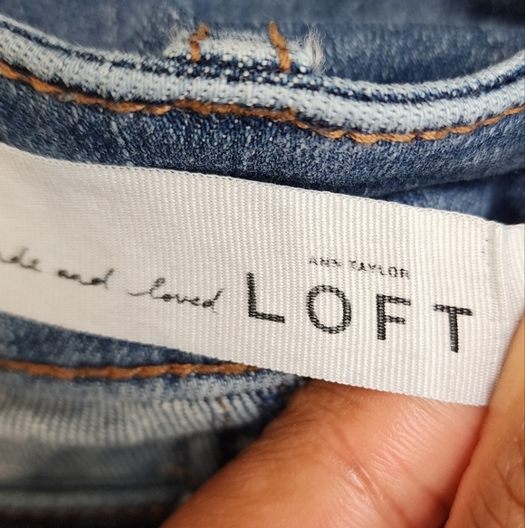 Loft Curvy Skinny Ankle Jeans Pants - Picture 9 of 13